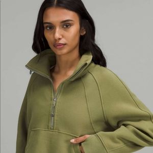 Lululemon Bronze Green Half Zip Scuba XS/S